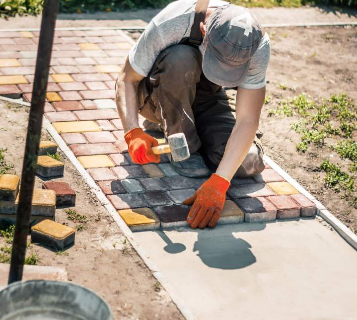 Pose de dalles à Saint-Ouen-L’Aumône